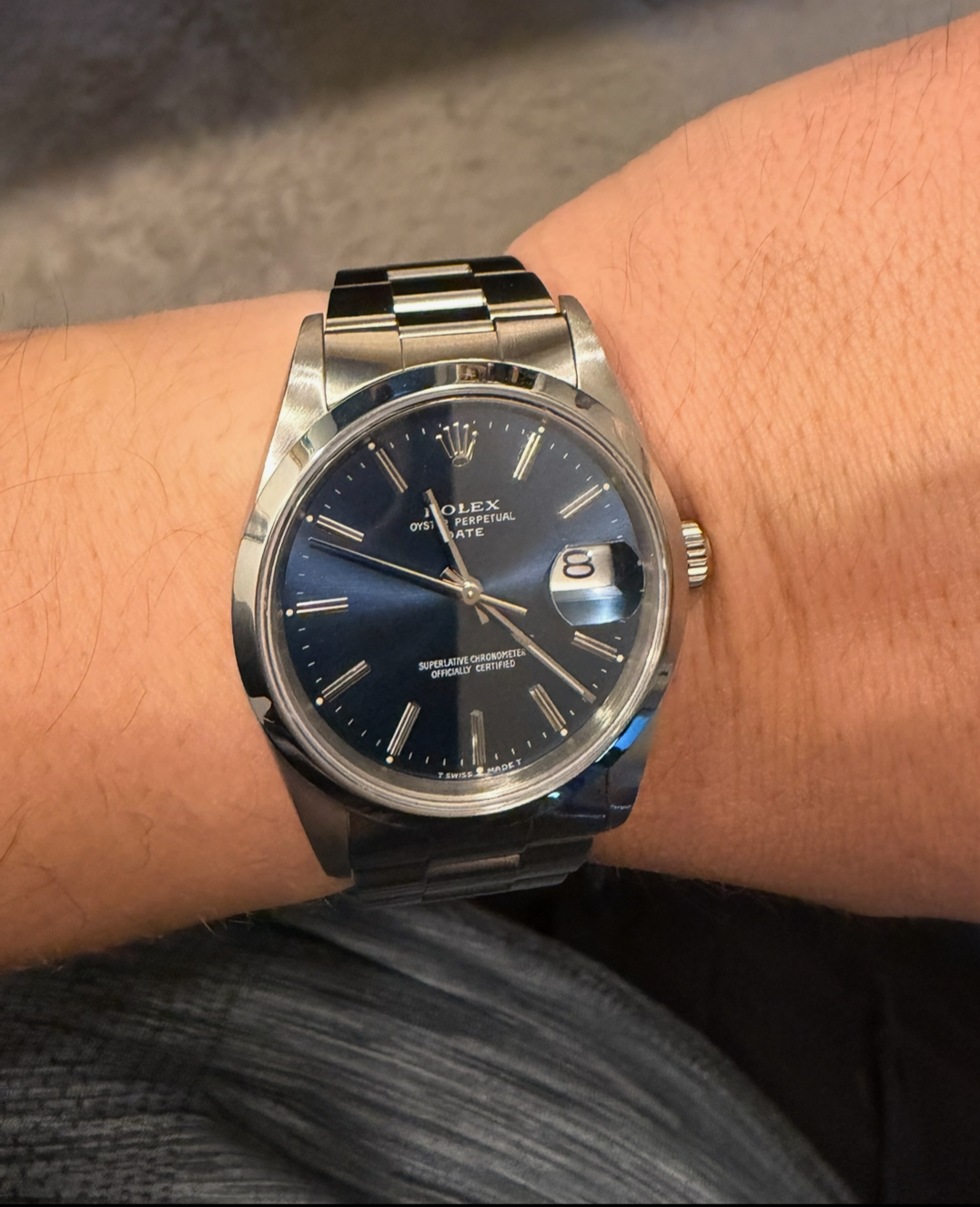 Rolex OP 15200 34mm watch and Rolex Service Card - Image 8